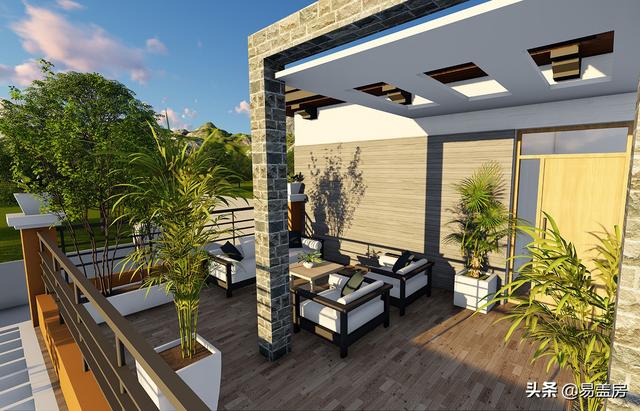 10.8m×12.4m現代二層別墅設計圖，舒服老人房農村鄉(xiāng)親都羨慕