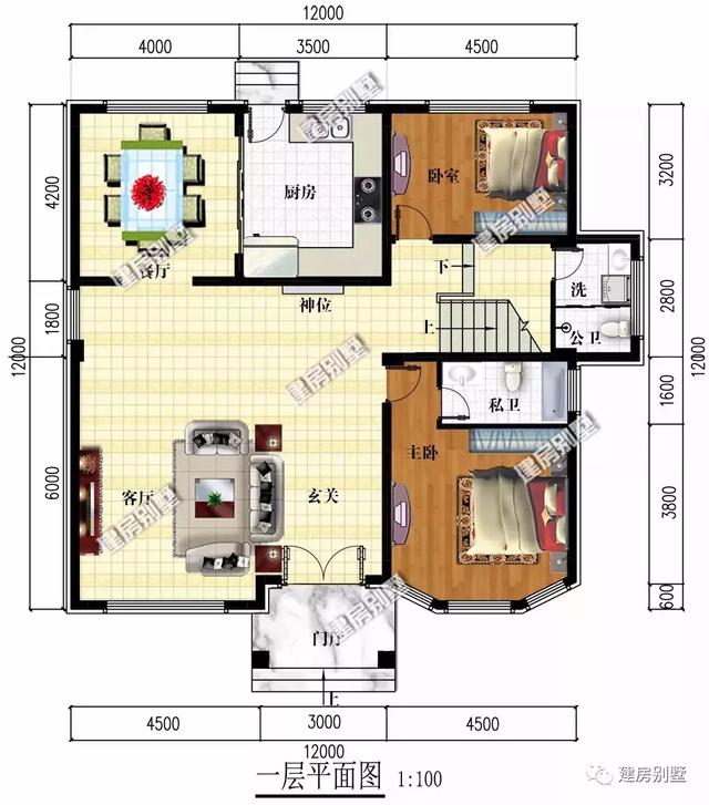 兩套面寬都是12×12米的三層農(nóng)村別墅，建房子建的就是喜慶，住進(jìn)去旺全家
