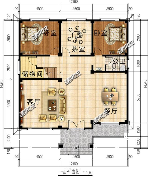二層中式小別墅，左右對稱，美感十足，惹人喜愛，一棟就是大大的生活享受。