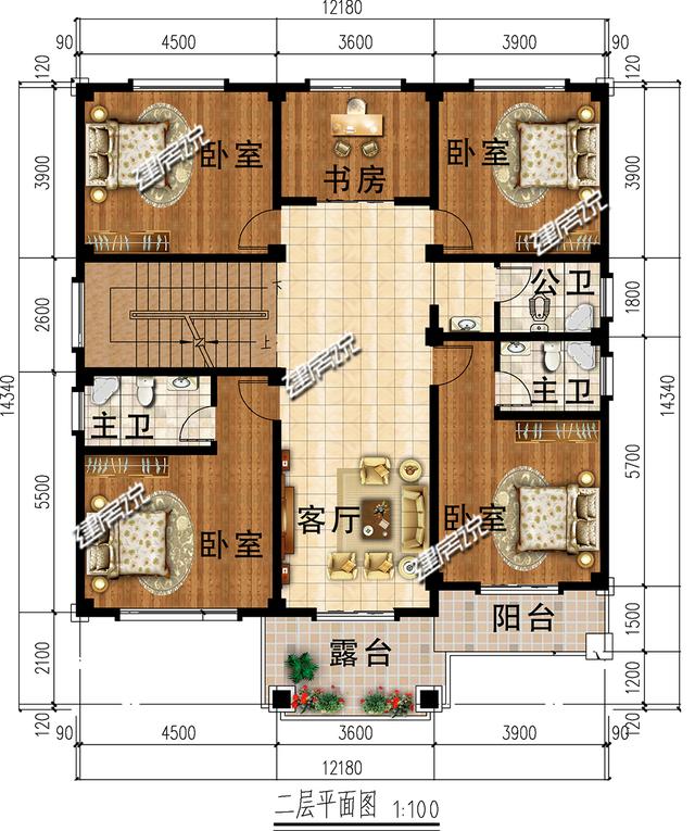 二層中式小別墅，左右對稱，美感十足，惹人喜愛，一棟就是大大的生活享受。