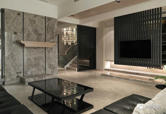 17.74X11.54米新中式二層別墅設(shè)計(jì)圖，帶泳池+庭院+露臺(tái)。