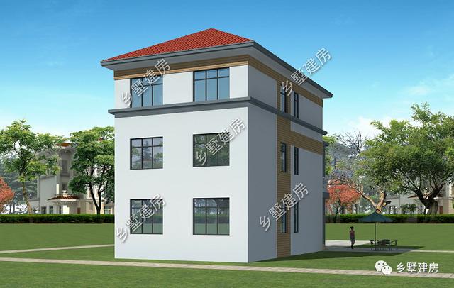 現(xiàn)代風(fēng)格三層別墅，大玻璃窗設(shè)計(jì)，室內(nèi)亮堂，窄面寬也能走路帶風(fēng)。