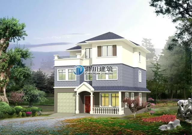 26萬以內(nèi)三層別墅設(shè)計圖，帶車庫和開放式廚房設(shè)計，實拍效果沉穩(wěn)大氣。