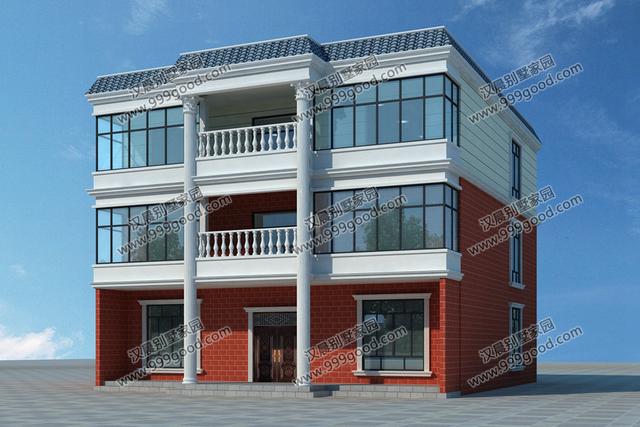 3款平屋頂設(shè)計(jì)的三層別墅設(shè)計(jì)圖，漂亮實(shí)用還洋氣，第1棟帶地下室。