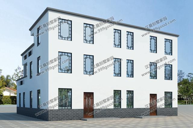 3款平屋頂設(shè)計(jì)的三層別墅設(shè)計(jì)圖，漂亮實(shí)用還洋氣，第1棟帶地下室。