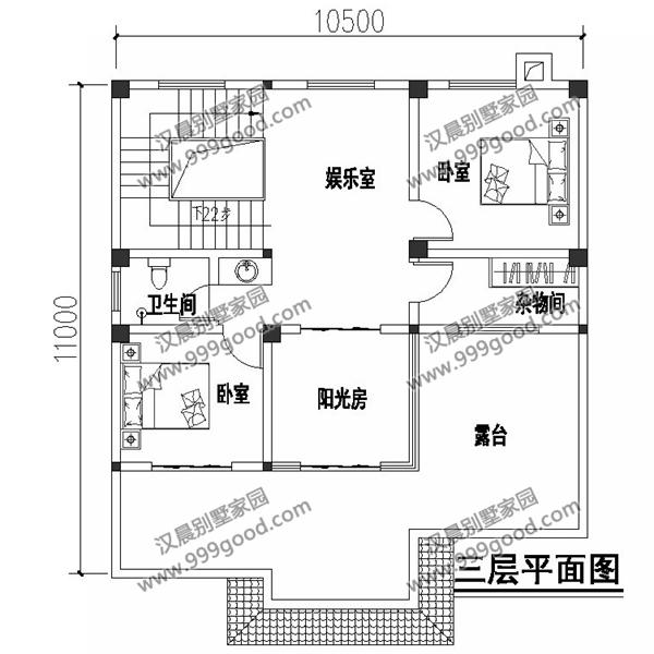 3款平屋頂設(shè)計(jì)的三層別墅設(shè)計(jì)圖，漂亮實(shí)用還洋氣，第1棟帶地下室。