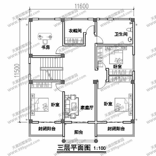 3款平屋頂設(shè)計(jì)的三層別墅設(shè)計(jì)圖，漂亮實(shí)用還洋氣，第1棟帶地下室。
