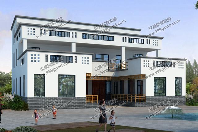 3款平屋頂設(shè)計(jì)的三層別墅設(shè)計(jì)圖，漂亮實(shí)用還洋氣，第1棟帶地下室。