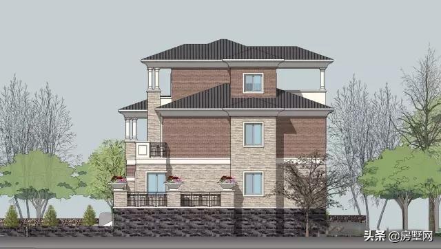 帶雙車庫(kù)的新式三層別墅設(shè)計(jì)圖，秀雅大方不失大氣?。