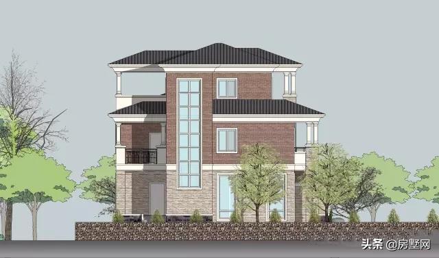 帶雙車庫(kù)的新式三層別墅設(shè)計(jì)圖，秀雅大方不失大氣?。