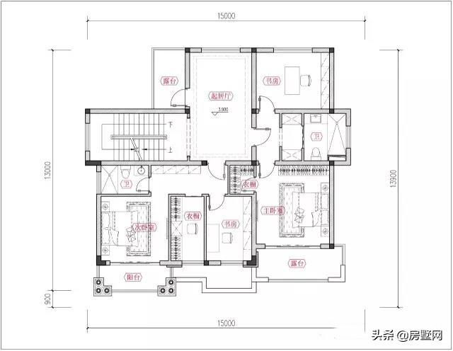 帶雙車庫(kù)的新式三層別墅設(shè)計(jì)圖，秀雅大方不失大氣?。