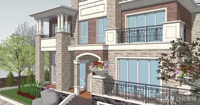 帶雙車庫(kù)的新式三層別墅設(shè)計(jì)圖，秀雅大方不失大氣?。