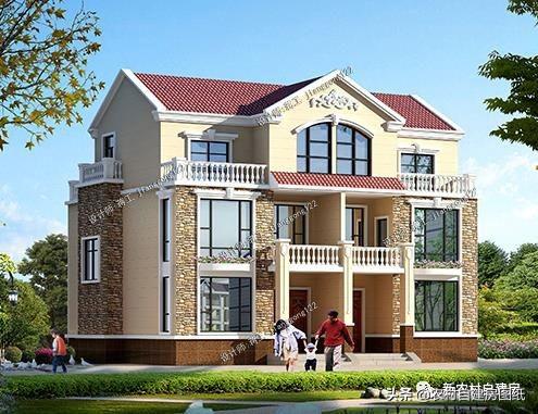 3款兄弟雙拼別墅設(shè)計圖，建成之后可以說是村里首屈一指的大氣。