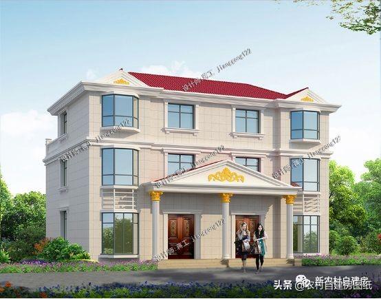 3款兄弟雙拼別墅設(shè)計圖，建成之后可以說是村里首屈一指的大氣。