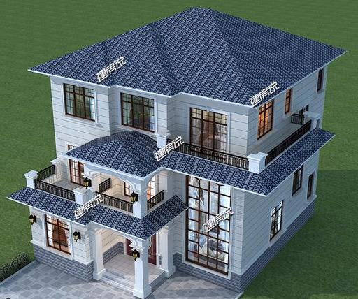 三層新中式別墅，蓋在山腳下，與農(nóng)村的自然古樸相融，村里人都來串門。