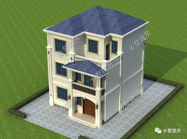 占地90平的三層歐式別墅設(shè)計(jì)圖，色調(diào)溫暖又素雅，南北通透，小宅基地的福音！