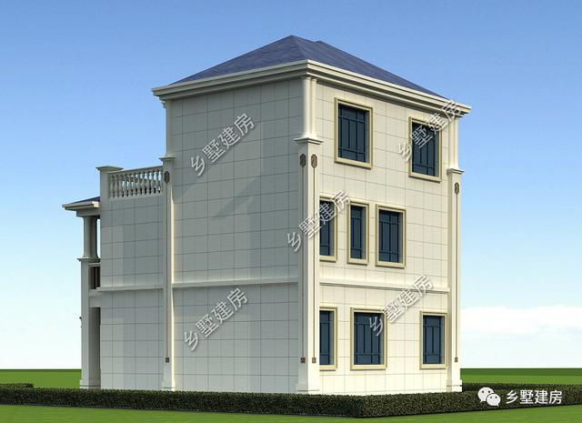 占地90平的三層歐式別墅設(shè)計(jì)圖，色調(diào)溫暖又素雅，南北通透，小宅基地的福音！