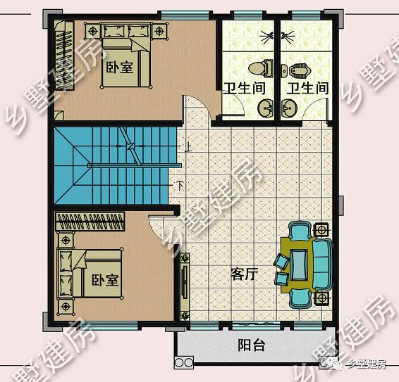 占地90平的三層歐式別墅設(shè)計(jì)圖，色調(diào)溫暖又素雅，南北通透，小宅基地的福音！