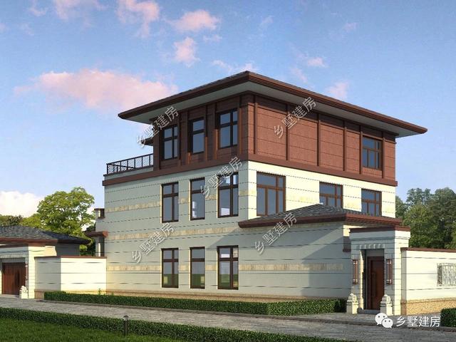 12.5X18.1米現(xiàn)代風(fēng)三層別墅設(shè)計(jì)圖，優(yōu)雅別致，穩(wěn)重不單調(diào)。