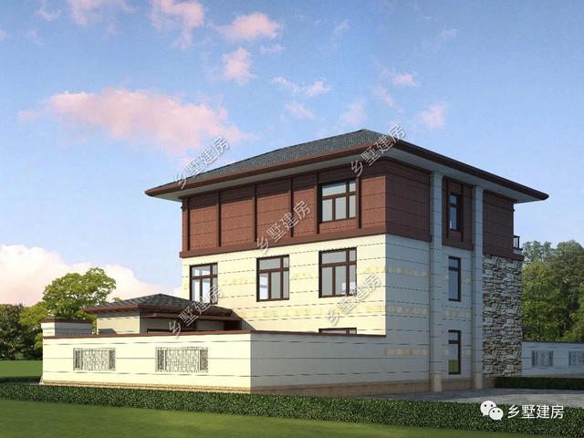 12.5X18.1米現(xiàn)代風(fēng)三層別墅設(shè)計(jì)圖，優(yōu)雅別致，穩(wěn)重不單調(diào)。