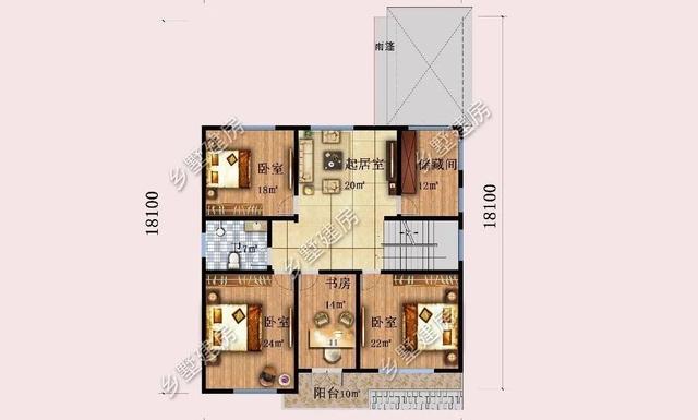 12.5X18.1米現(xiàn)代風(fēng)三層別墅設(shè)計(jì)圖，優(yōu)雅別致，穩(wěn)重不單調(diào)。