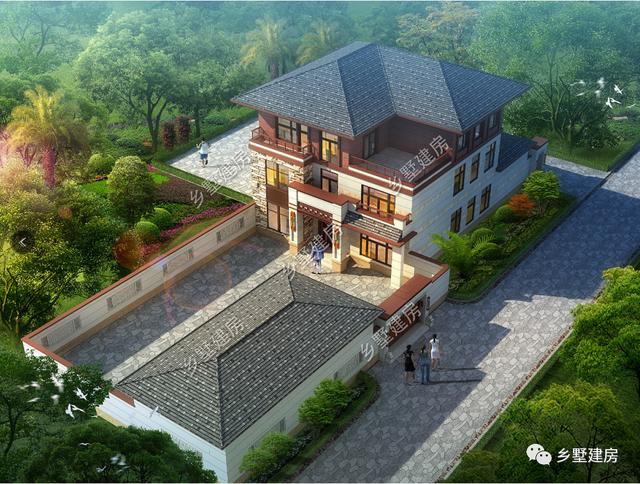 12.5X18.1米現(xiàn)代風(fēng)三層別墅設(shè)計(jì)圖，優(yōu)雅別致，穩(wěn)重不單調(diào)。