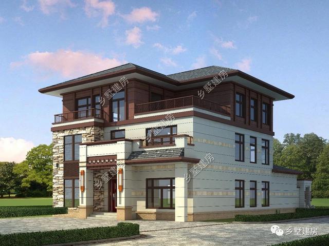 12.5X18.1米現(xiàn)代風(fēng)三層別墅設(shè)計(jì)圖，優(yōu)雅別致，穩(wěn)重不單調(diào)。