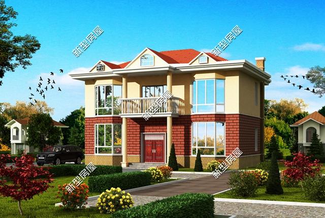 5棟二層歐式小洋樓，簡單大方，經(jīng)濟適用，造價20萬左右。