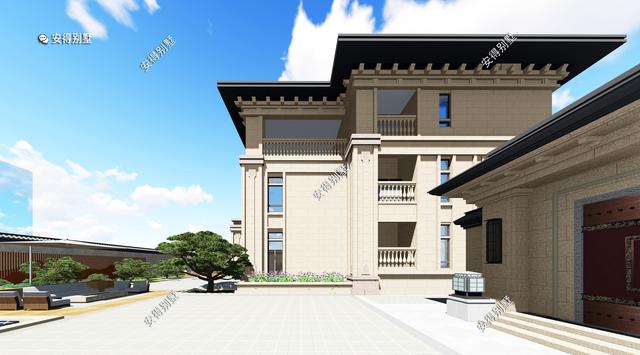 經(jīng)典耐看的三層歐式別墅設(shè)計(jì)圖，寬敞大氣，帶庭院、大客廳、大車(chē)庫(kù)、大露臺(tái)，臥室套房。