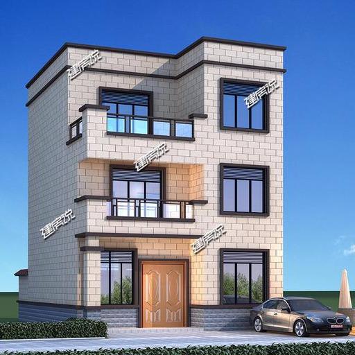 三層新中式別墅設(shè)計(jì)圖，平屋頂設(shè)計(jì)，造價(jià)經(jīng)濟(jì)，施工簡(jiǎn)單，美觀又實(shí)用。