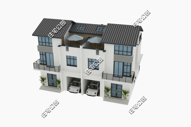 兩兄弟合建三層新中式雙拼別墅設(shè)計(jì)圖，端莊素雅在，造價65萬。