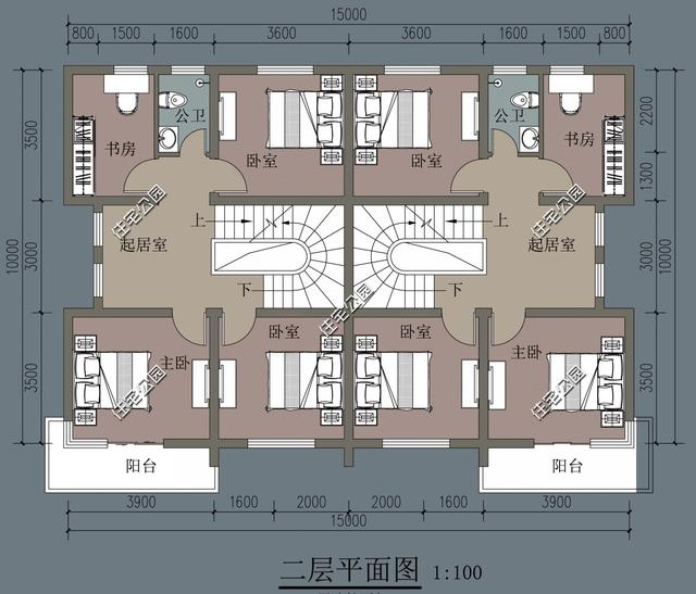 兩兄弟合建三層新中式雙拼別墅設(shè)計(jì)圖，端莊素雅在，造價65萬。