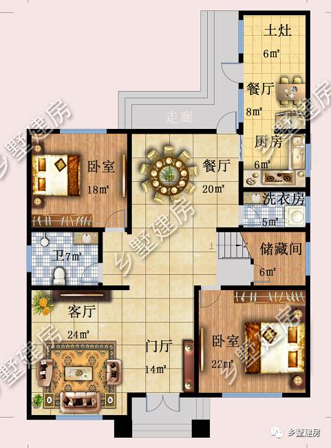 12.5X18.1米三層新中式別墅設(shè)計(jì)圖，帶庭院，經(jīng)典耐看！