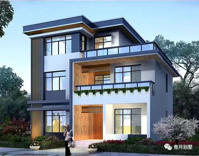 現(xiàn)代三層小別墅，占地130平米，外觀時(shí)尚美觀，適合農(nóng)村自建