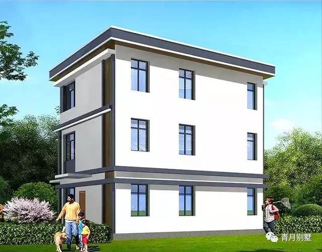 現(xiàn)代三層小別墅，占地130平米，外觀時(shí)尚美觀，適合農(nóng)村自建