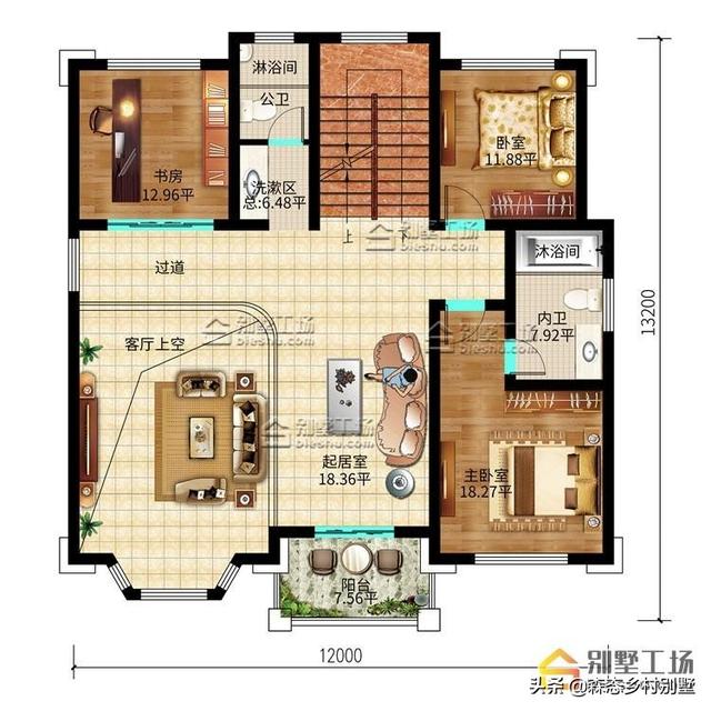12.00x13.2米三層自建別墅設(shè)計圖，優(yōu)雅大氣，“名利”雙收，何樂而不為？