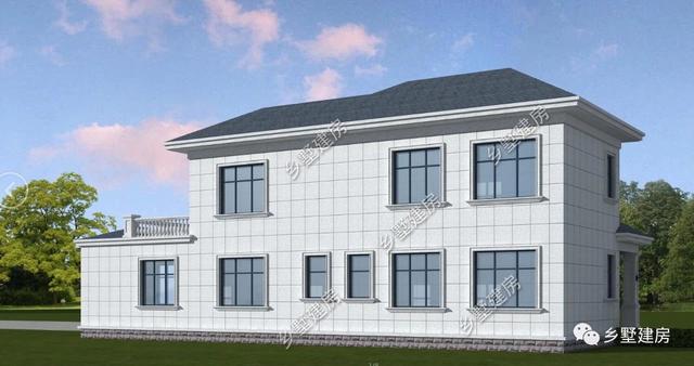 造價(jià)經(jīng)濟(jì)，施工簡單的二層小別墅戶型，屋頂錯落有致，十分有韻味，實(shí)在是農(nóng)村建房上上之選！