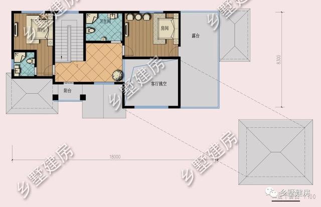 造價(jià)經(jīng)濟(jì)，施工簡單的二層小別墅戶型，屋頂錯落有致，十分有韻味，實(shí)在是農(nóng)村建房上上之選！