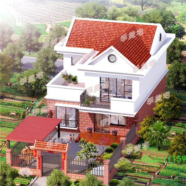 帶庭院花園的二層小別墅設(shè)計(jì)圖，搭配清新優(yōu)雅，戶型設(shè)計(jì)十分漂亮。