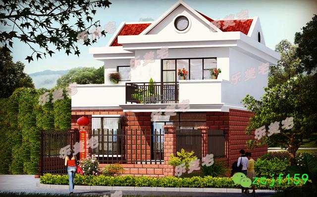 帶庭院花園的二層小別墅設(shè)計(jì)圖，搭配清新優(yōu)雅，戶型設(shè)計(jì)十分漂亮。