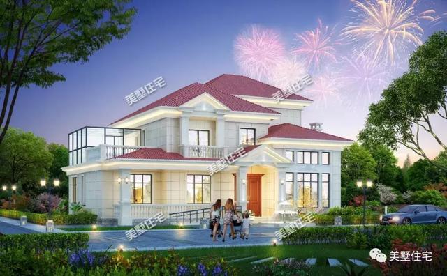 錢總定制的二層歐式別墅設(shè)計圖，帶棋牌室和陽光房，優(yōu)雅溫暖、不同凡俗。