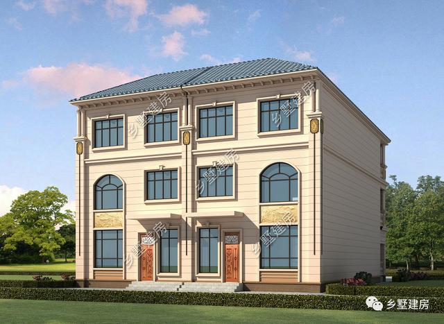 典雅的歐式三層雙拼別墅設(shè)計(jì)圖，新設(shè)計(jì)的別墅款式真是好看又實(shí)用！