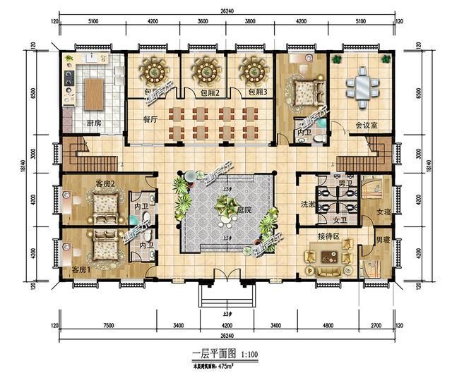 最美四合院別墅設(shè)計(jì)圖，給辛苦一輩子的父母，十里八鄉(xiāng)都來賀