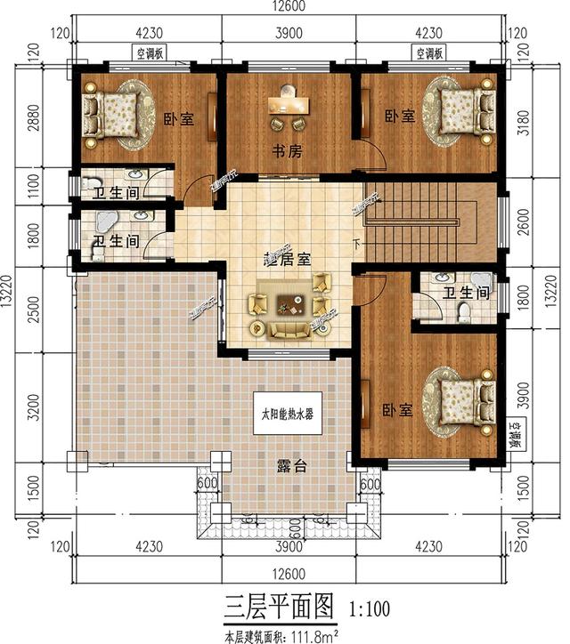 3層氣派別墅設(shè)計圖，親戚朋友都夸我有本事，羨慕得很