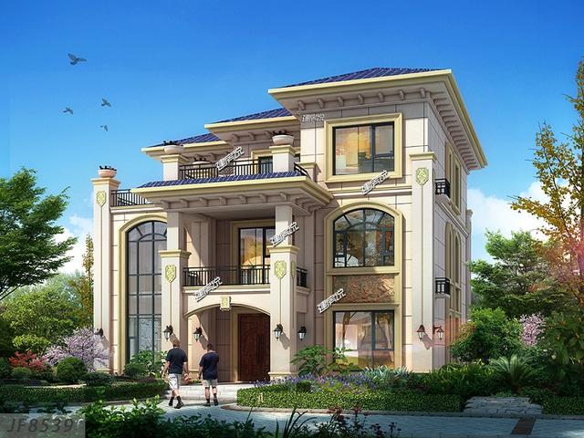 3層氣派別墅設(shè)計圖，親戚朋友都夸我有本事，羨慕得很