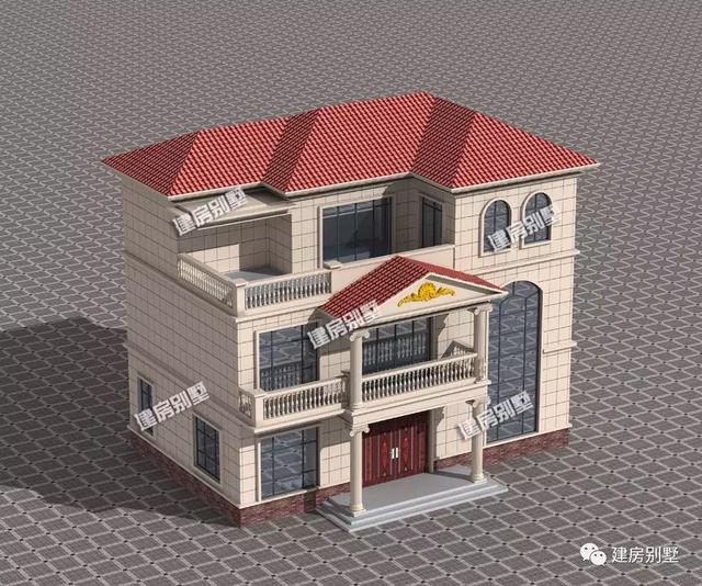 農(nóng)村別墅設(shè)計(jì)圖，14.2×8.6米進(jìn)深小的戶型，簡(jiǎn)單為美