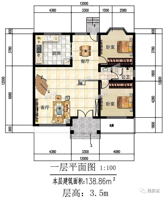 三層精美別墅設(shè)計(jì)圖，花自己的錢，建漂亮的別墅，過瀟灑的生活