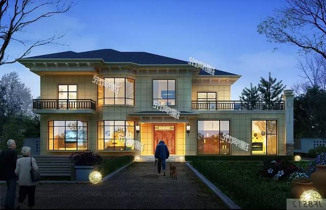 二層歐式別墅設(shè)計圖，20X9兩面寬，小進(jìn)深，農(nóng)村別墅還可以這樣建？