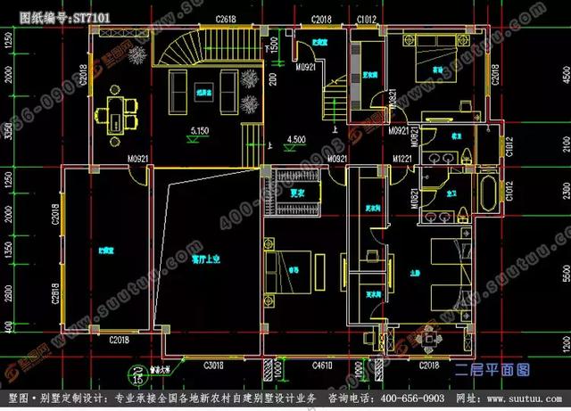 超大超豪華21.8×15.6米徽派風格別墅設計圖推薦，主體造價百萬