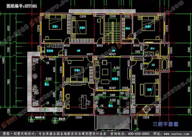 超大超豪華21.8×15.6米徽派風格別墅設計圖推薦，主體造價百萬